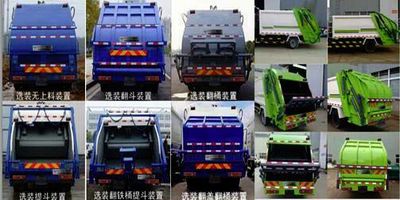 Huatong brand automobiles HCQ5162ZYSDL5 Compressed garbage truck