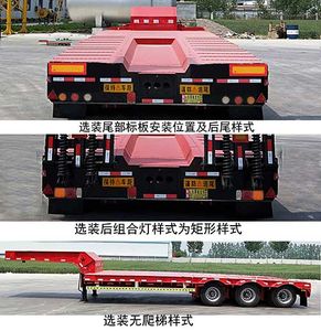 New Hongdong brand automobiles LHD9370TDP Low flatbed semi-trailer