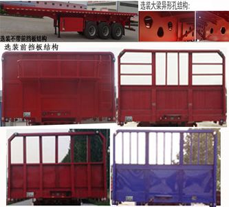 Zhongyu Guoyu brand automobiles ZGY9401ZZXP Flat dump semi-trailer