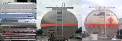 Ruijiang  WL9405GRYD Aluminum alloy flammable liquid tank transport semi-trailer