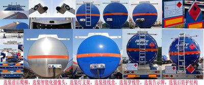 Ruijiang  WL9406GRY10 Aluminum alloy flammable liquid tank transport semi-trailer