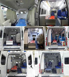 Jiangling Quanshun brand automobiles JX5048XJHMK6V ambulance