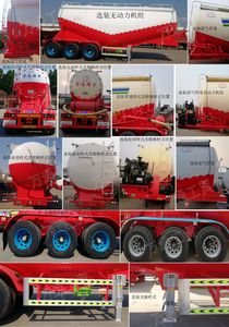 Liangtong brand automobile LTT9403GFL Medium density powder material transportation semi-trailer