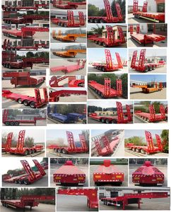 Huaxing Jiangshan brand automobiles SMW9370TDP Low flatbed semi-trailer