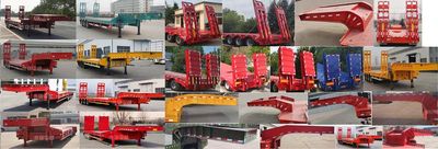 Huaxing Jiangshan brand automobiles SMW9370TDP Low flatbed semi-trailer