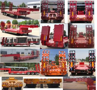 Huaxing Jiangshan brand automobiles SMW9370TDP Low flatbed semi-trailer