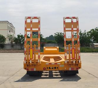 Huaxing Jiangshan brand automobiles SMW9370TDP Low flatbed semi-trailer