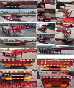 Junhua Xing brand automobiles LJH9400TDP Low flatbed semi-trailer