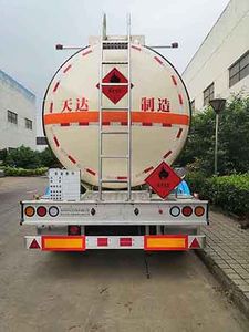 Wanqi Automobile CTD9406GRY Flammable liquid tank transport semi-trailer