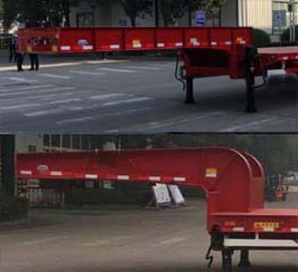 Huajun  ZCZ9350TDPK Low flatbed semi-trailer