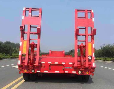 Huajun  ZCZ9350TDPK Low flatbed semi-trailer