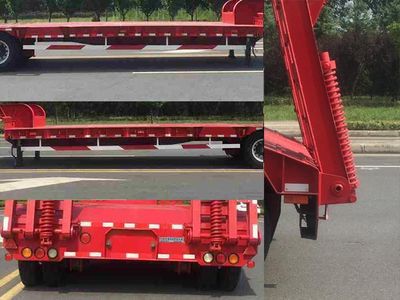 Huajun  ZCZ9350TDPK Low flatbed semi-trailer