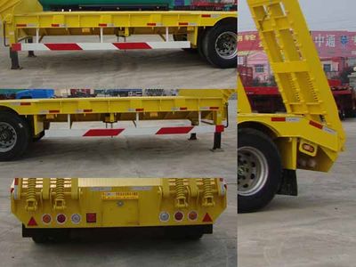 CIMC ZJV9352TDPDY Low flatbed transport semi-trailer