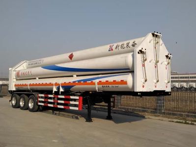 Baohuan  HDS9406GGY Hydraulic sub station high-pressure gas long pipe semi-trailer