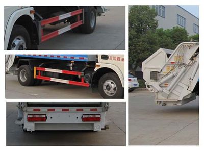 Huatong brand automobiles HCQ5080ZYSDFA Compressed garbage truck