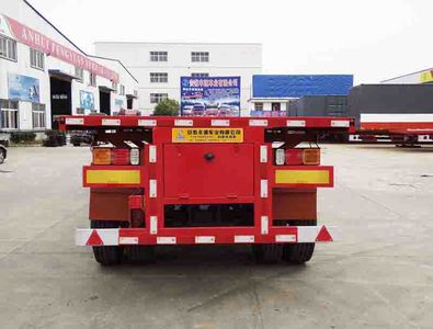 Fengyuan Zhongba brand automobiles FYK9403ZZXPC Flat dump semi-trailer