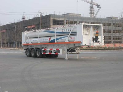 Baohuan  HDS9407GGY Hydraulic sub station high-pressure gas long pipe semi-trailer