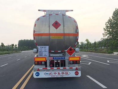 Huajun  ZCZ9402GYYHJG Aluminum alloy oil transport semi-trailer