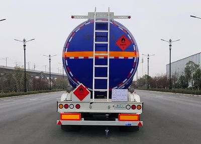 Lingyu  CLY9402GRY48 Aluminum alloy flammable liquid tank transport semi-trailer