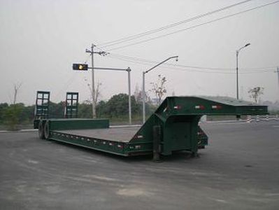 Zhongshang Automobile ZL9230TDP Telescopic low flatbed semi-trailer