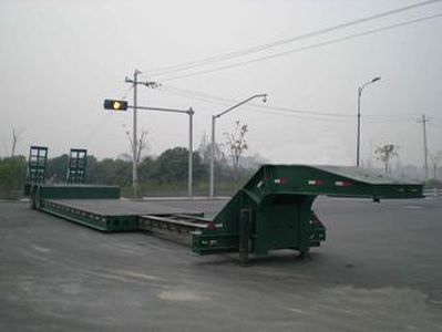 Zhongshang Automobile ZL9230TDP Telescopic low flatbed semi-trailer