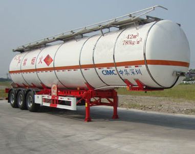 CIMC ZJV9405GRYSZA Flammable liquid tank transport semi-trailer