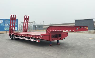 Zhongyuntong brand automobiles JZJ9330TDP Low flatbed semi-trailer