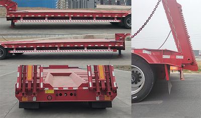 Zhongyuntong brand automobiles JZJ9330TDP Low flatbed semi-trailer