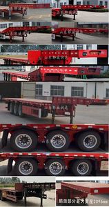 Shengyun brand automobile SRD9400TDP Low flatbed semi-trailer