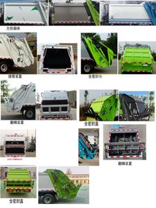 Zhongyunwei brand automobiles ZYW5070ZYS6BJ Compressed garbage truck