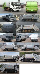 Foton  BJ5084ZYSE6H1 Compressed garbage truck