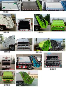 Zhongyunwei brand automobiles ZYW5071ZYSEQ6 Compressed garbage truck