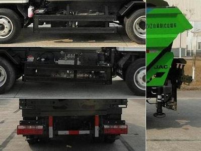 Jianghuai brand automobiles HFC5041ZZZVZ Hydraulic Lifter Garbage truck 