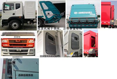 Qingzhuan  QDZ5180ZYSED53BEV Pure electric compression garbage truck