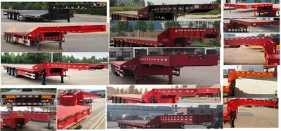 Yuanyongda brand automobiles ZYD9400TDP Low flatbed semi-trailer