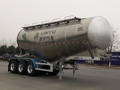 Lingyu  CLY9401GFL6 Aluminum alloy medium density powder material transportation semi-trailer