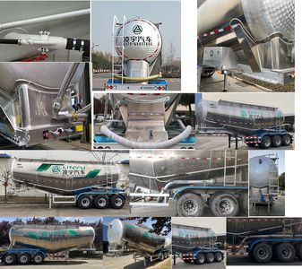 Lingyu  CLY9401GFL6 Aluminum alloy medium density powder material transportation semi-trailer