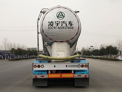 Lingyu  CLY9401GFL6 Aluminum alloy medium density powder material transportation semi-trailer