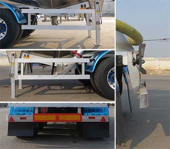 Lingyu  CLY9401GFL6 Aluminum alloy medium density powder material transportation semi-trailer