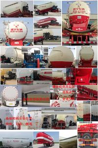 Jianyu brand automobile YFZ9400GFL38B Medium density powder material transportation semi-trailer