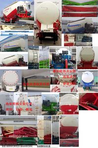 Jinyue  LYD9409GFL Medium density powder material transportation semi-trailer