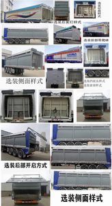 Zhongyun Changda brand automobiles XSQ9408ZLS Bulk grain transportation semi-trailer