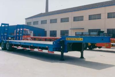 Zhongqi brand automobiles ZQZ9160TDPA Low flatbed transport semi-trailer