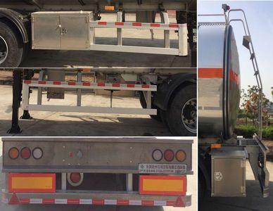 Dongfeng  DFZ9403GRY Aluminum alloy flammable liquid tank transport semi-trailer