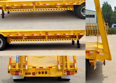 Brilliant Business Car DHH9370TDP Low flatbed semi-trailer