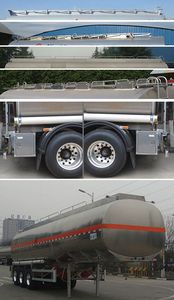 Lingyu  CLY9407GYYE Aluminum alloy oil transport semi-trailer