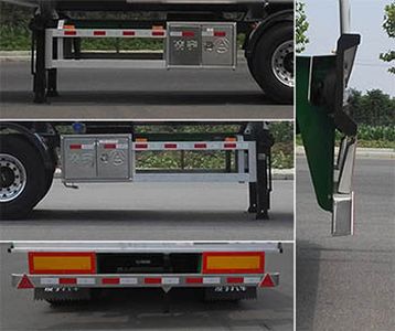 Lingyu  CLY9407GYYE Aluminum alloy oil transport semi-trailer