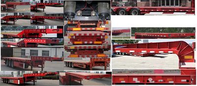 Zhongshun Guangxin brand automobiles HGX9400TDP Low flatbed semi-trailer