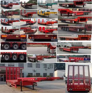 Zhongshun Guangxin brand automobiles HGX9400TDP Low flatbed semi-trailer