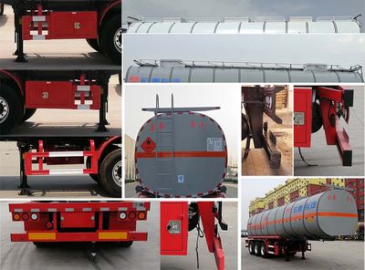 Zhengkang Hongtai brand automobiles HHT9404GRYC Flammable liquid tank transport semi-trailer